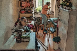 Enge, überbelegte Wohnung
